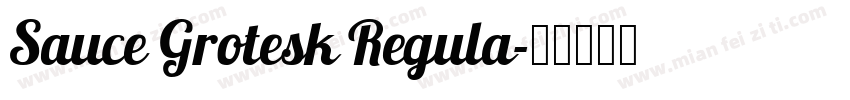 Sauce Grotesk Regula字体转换